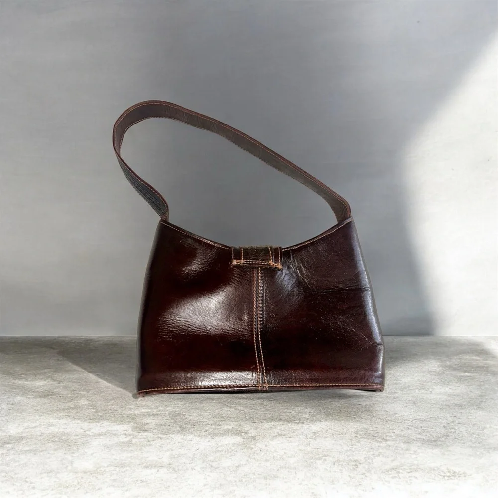 American West Brown Leather Shoulder Bag - Picture 8 of 13